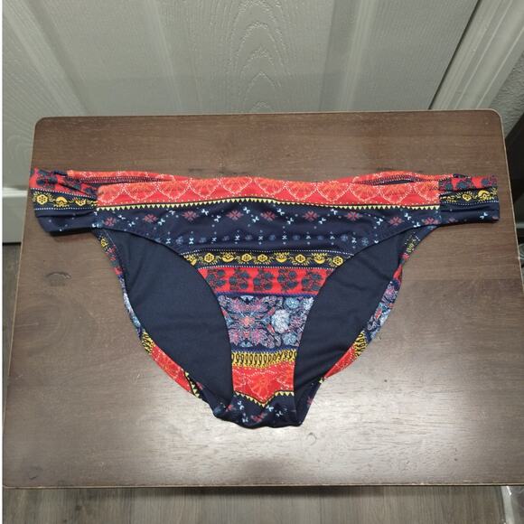 Jessica Simpson NWT Size XL Boho Mixed-Print Striped Bathing Suit Bottom - Picture 1 of 6
